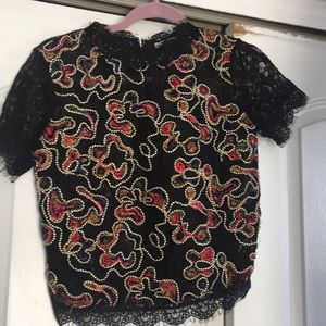 Lace top with detail